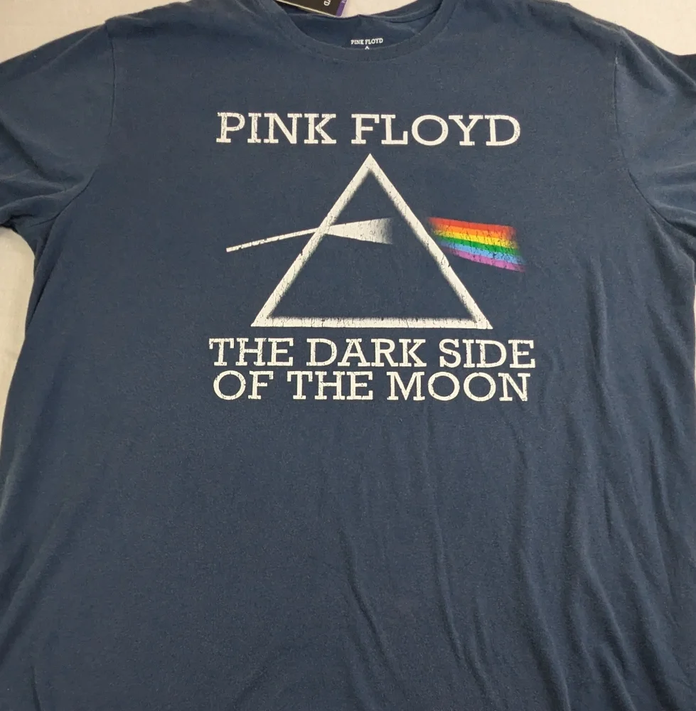 Pink Floyd NWT 50th Anniversary T-Shirt Blue W/Prism Logo XXL